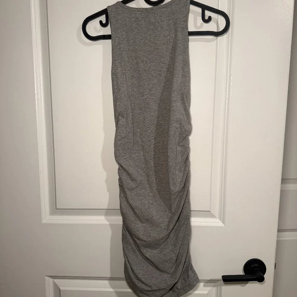 Aritzia TNA ruched mini dress - gray - Picture 2 of 2